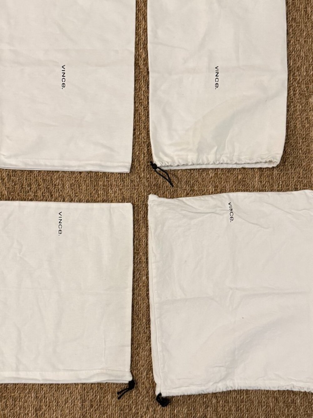 NEVER USED Vince cotton drawstring dustbags - Picture 2 of 2